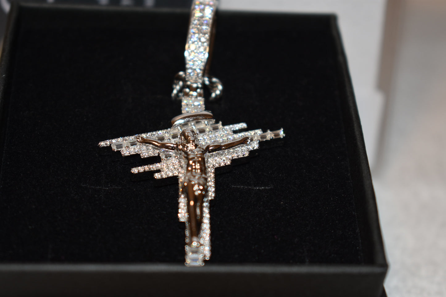 Jesus Christ Moissanite Pendant With Necklace 4.0mm