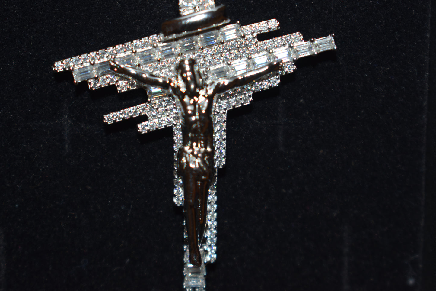 Jesus Christ Moissanite Pendant With Necklace 4.0mm