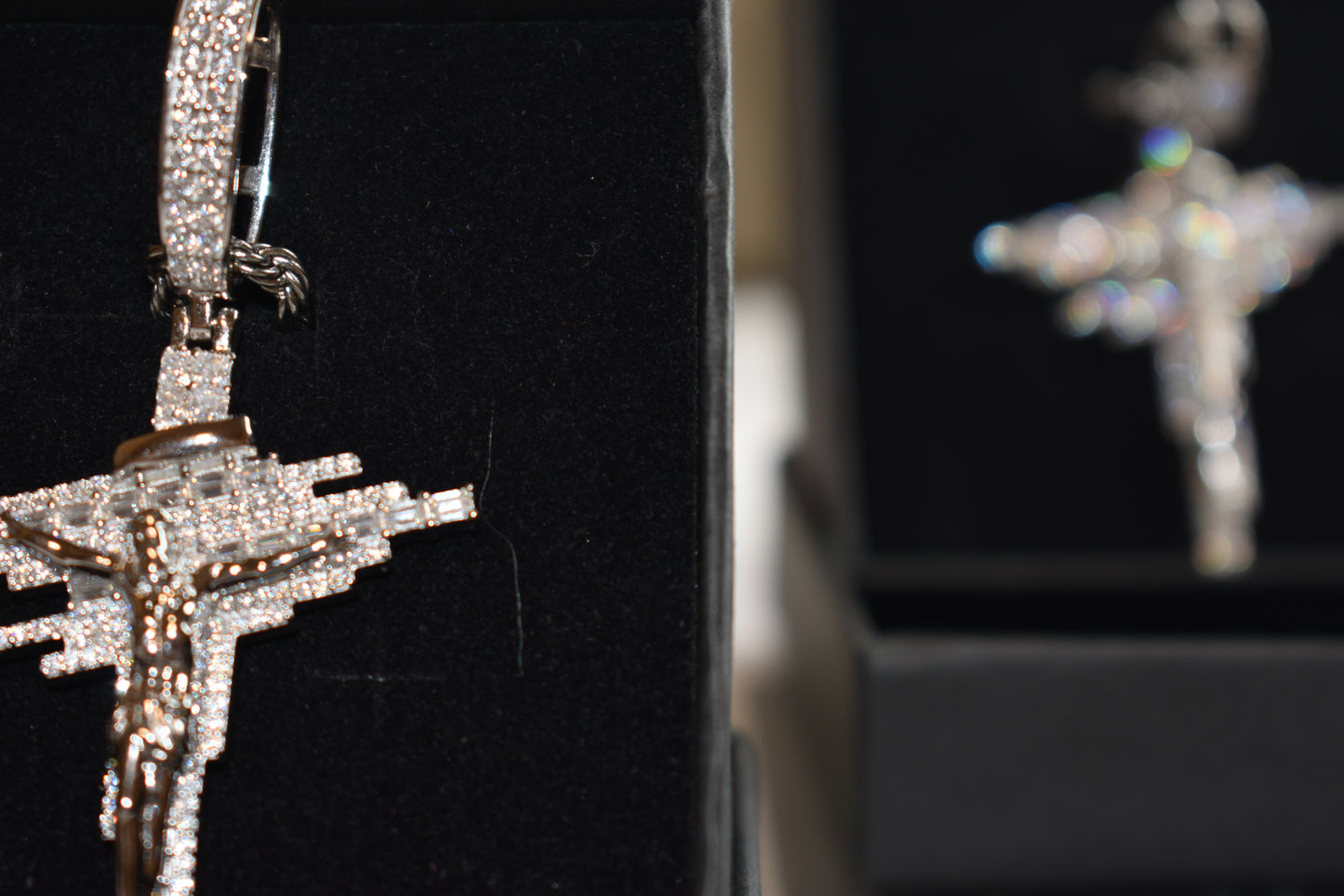 Jesus Christ Moissanite Pendant With Necklace 4.0mm