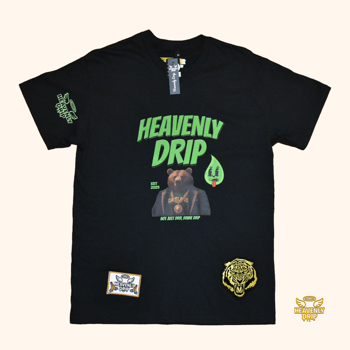 Heavenly Drip “Oakland Bear” Tee  By Heavenly Drip x Elevate Chronicles